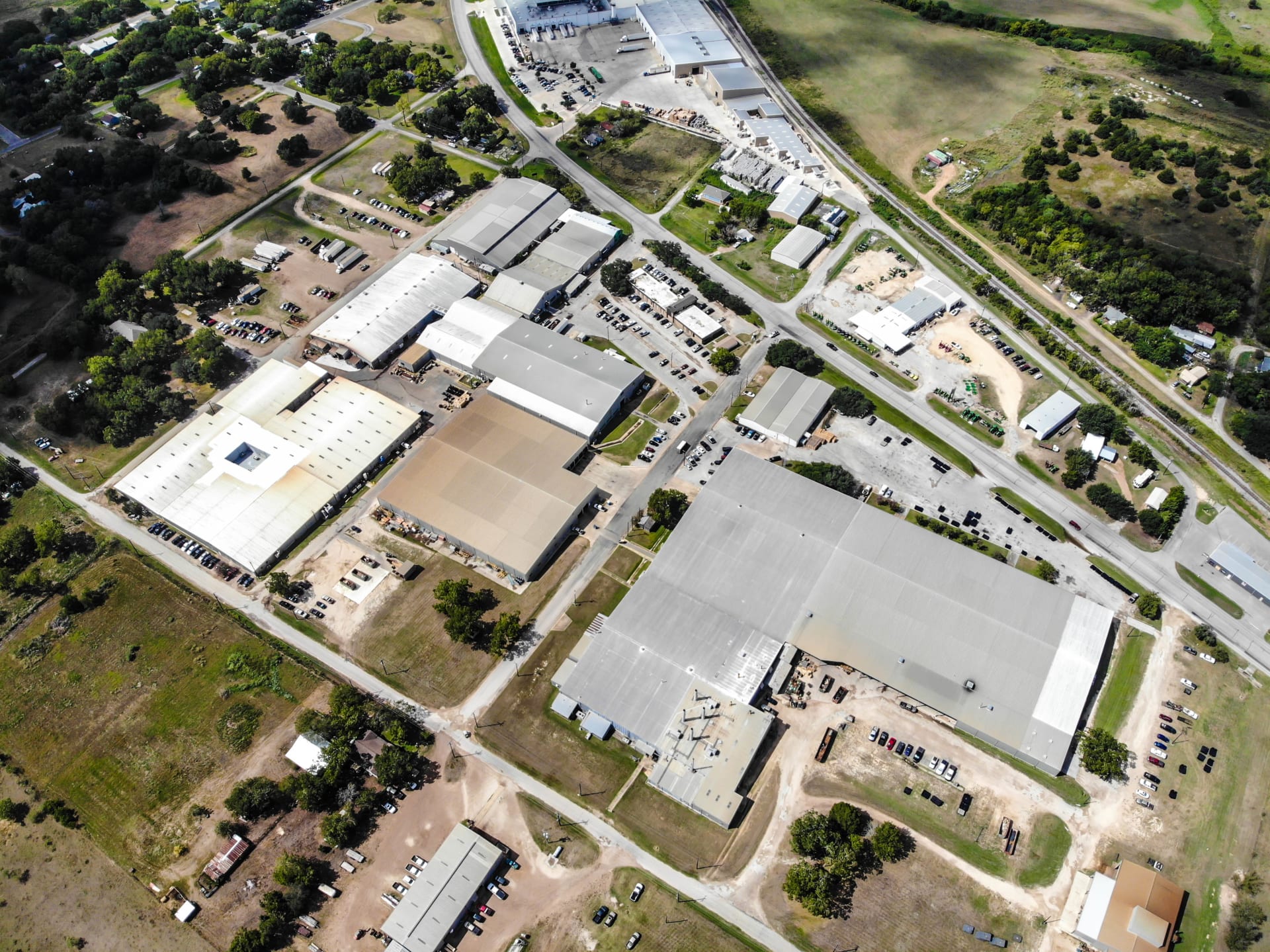 Aerial View of Warehouse Distribution Center